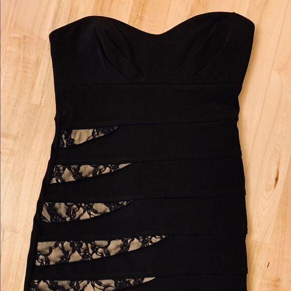 City Studio Dresses & Skirts - 🔹 CITY STUDIO Black w/Lace Strapless Dress Sz. S